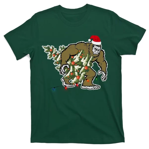 Bigfoot Stole Christmas T Shirt For Men, Christmas Shirt For Girl Jezsport.com