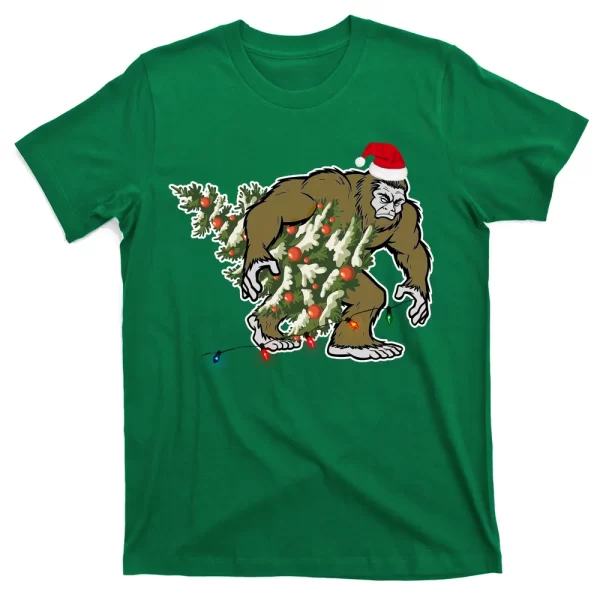 Bigfoot Stole Christmas T Shirt For Men, Christmas Shirt For Girl Jezsport.com