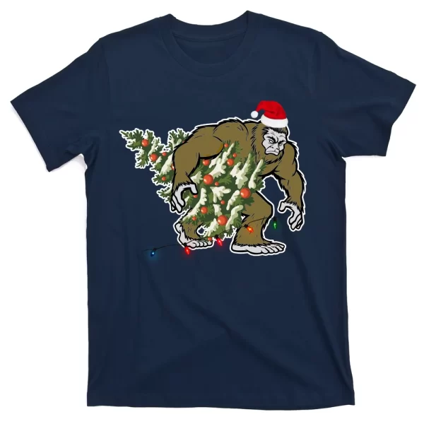 Bigfoot Stole Christmas T Shirt For Men, Christmas Shirt For Girl Jezsport.com