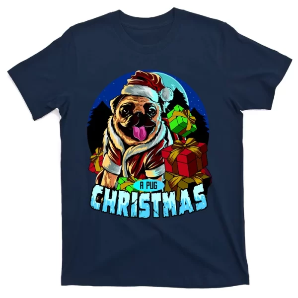 Best Pug Christmas T Shirt For Men, Christmas Shirt For Girl Jezsport.com