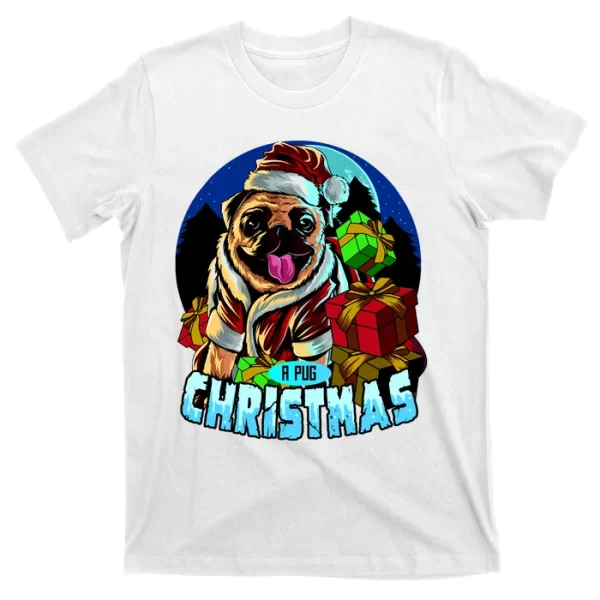 Best Pug Christmas T Shirt For Men, Christmas Shirt For Girl Jezsport.com