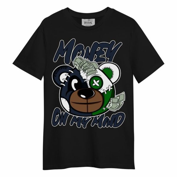 Midnight Navy 13s Shirt - Money On My Mind Bear Shirt Unisex Oufit Unisex Shirt Matching Jordan Shirt Jezsport.com