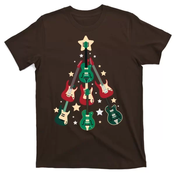 Christmas Guitar Tree T Shirt For Men, Christmas Shirt For Girl Jezsport.com