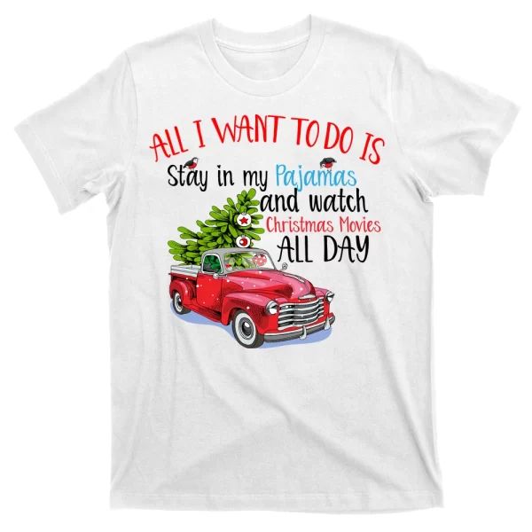 Christmas Movies And Pajamas T Shirt For Men, Christmas Shirt For Girl Jezsport.com