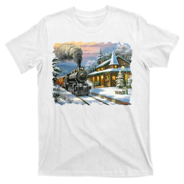 Christmas Train T Shirt For Men, Christmas Shirt For Girl Jezsport.com