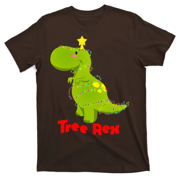 Christmas Tree Rex T Shirt For Men, Christmas Shirt For Girl Jezsport.com