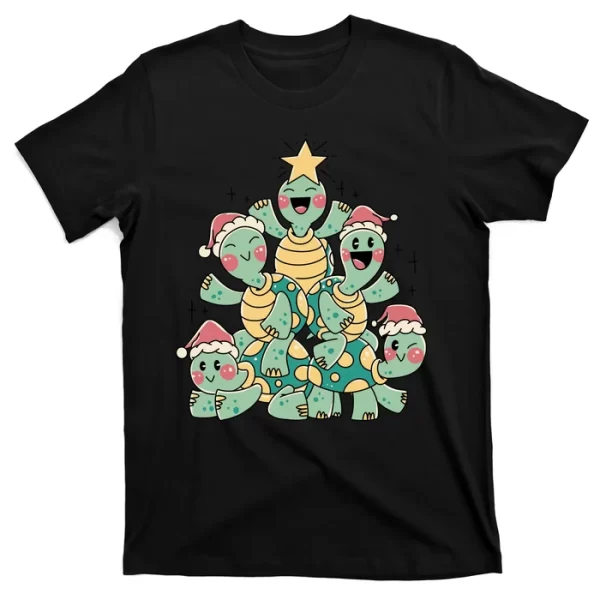 Christmas Turtles Holiday Tree T Shirt For Men, Christmas Shirt For Girl Jezsport.com