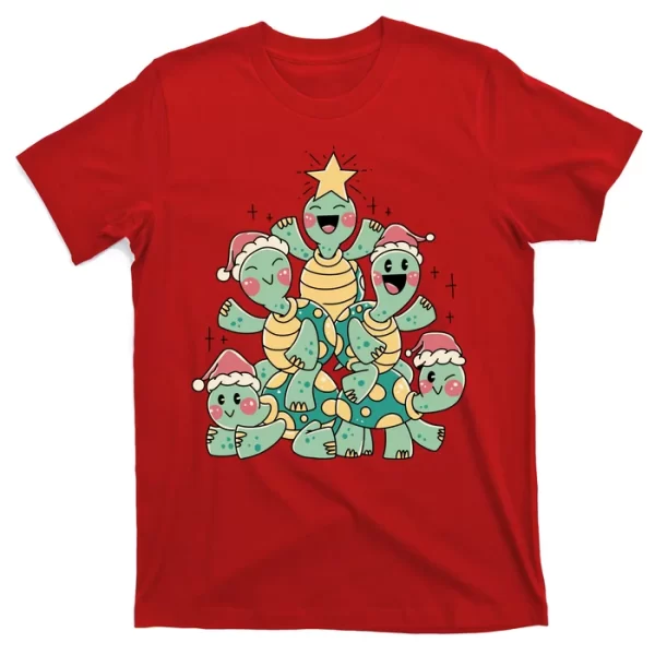 Christmas Turtles Holiday Tree T Shirt For Men, Christmas Shirt For Girl Jezsport.com