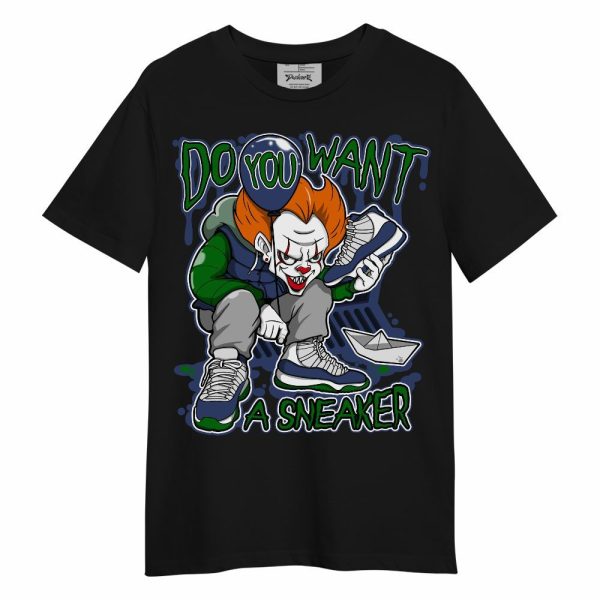 Midnight Navy 13s Shirt - Clown Scary Sneakers Halloween Graphic Unisex Shirt Matching Jordan Shirt Jezsport.com