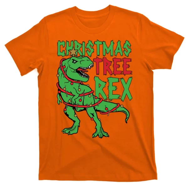 Christmas Tree Rex T Shirt For Men, Christmas Shirt For Girl Jezsport.com