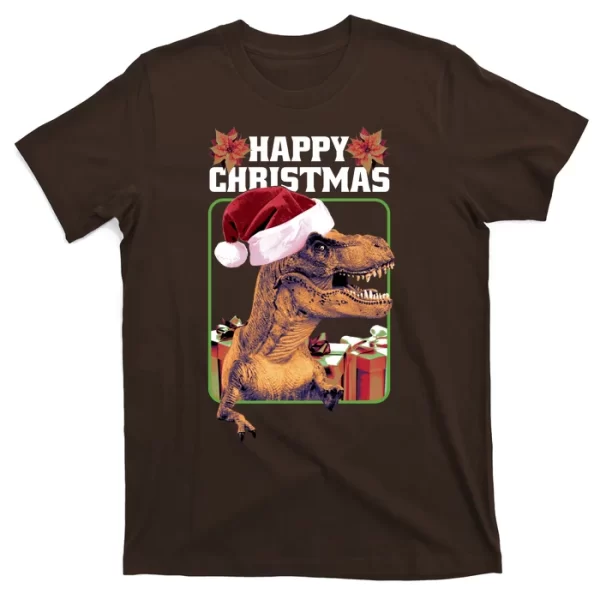 Cool T Rex Happy Christmas T Shirt For Men, Christmas Shirt For Girl Jezsport.com