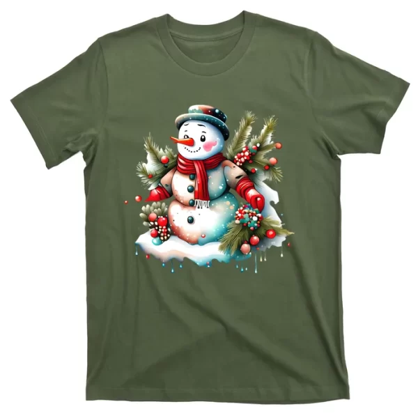 Christmas Vintage Snowman T Shirt For Men, Christmas Shirt For Girl Jezsport.com