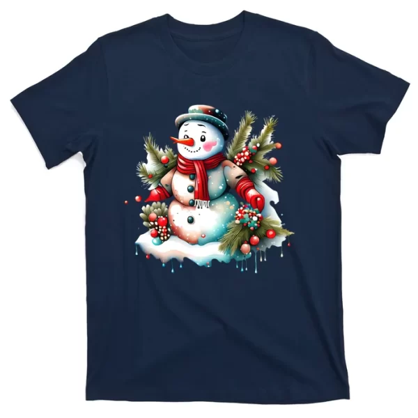 Christmas Vintage Snowman T Shirt For Men, Christmas Shirt For Girl Jezsport.com