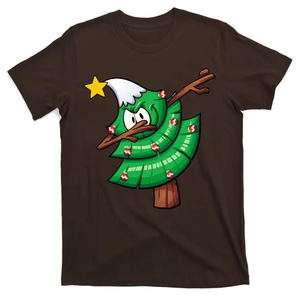 Dabbing Christmas Tree T Shirt For Men, Christmas Shirt For Girl Jezsport.com