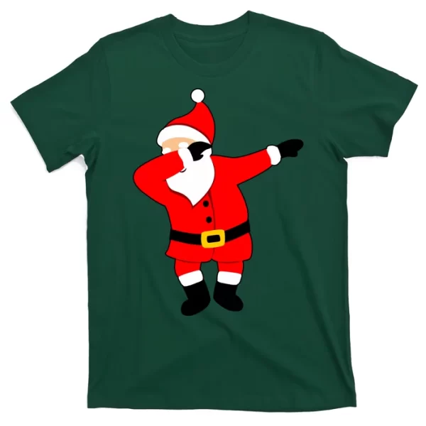 Dabbing Santa Christmas T Shirt For Men, Christmas Shirt For Girl Jezsport.com