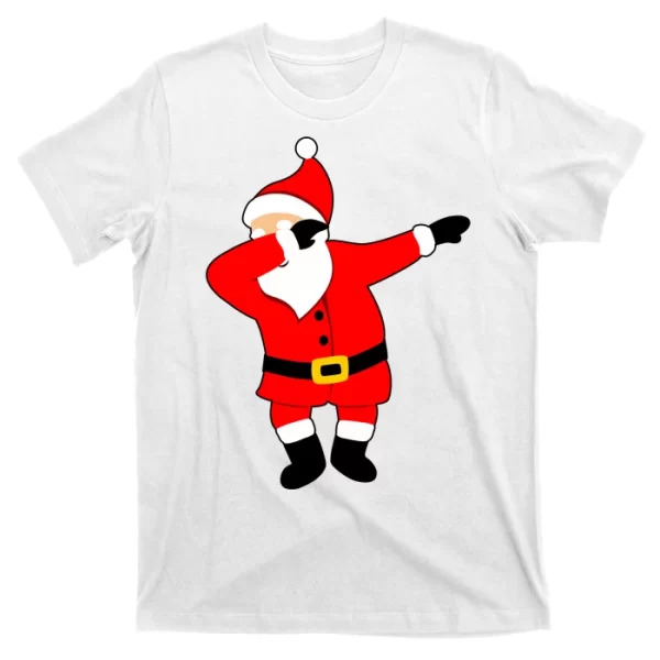 Dabbing Santa Christmas T Shirt For Men, Christmas Shirt For Girl Jezsport.com