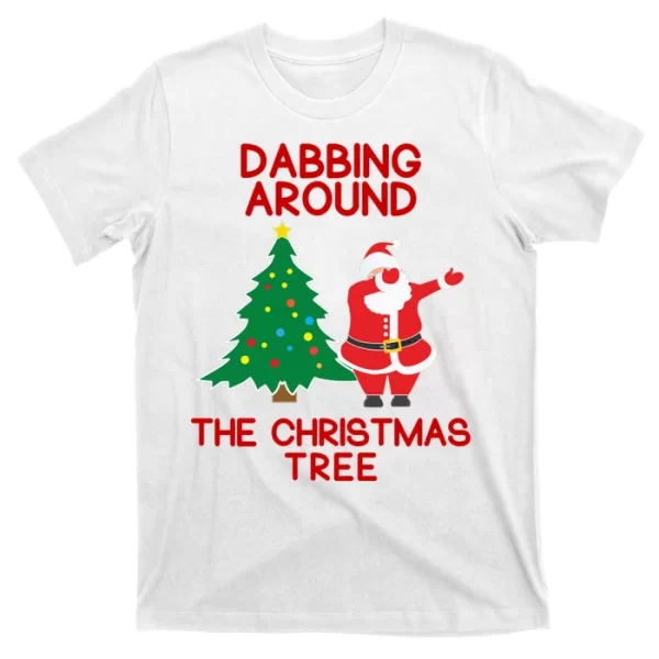 Dabbing Around The Christmas Tree T Shirt For Men, Christmas Shirt For Girl Jezsport.com