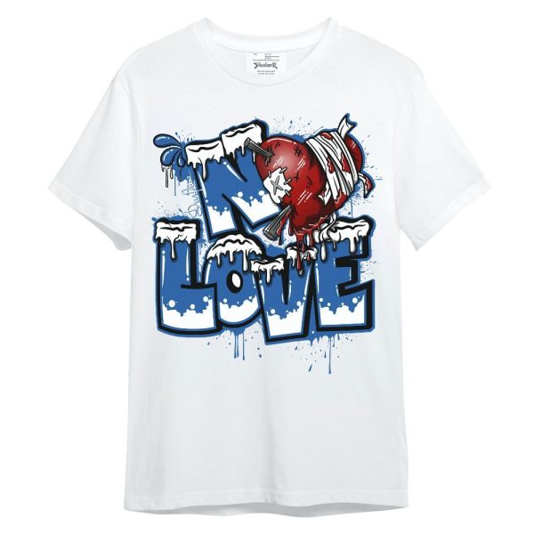 Brave Blue 13s Shirt, Drip No Love Streetwear Unisex Shirt Matching Jordan Shirt Jezsport.com