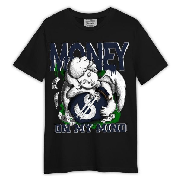 Midnight Navy 13s Shirt, Graphic Money On My Mind Shirt Outfit Matching Jordan Shirt Jezsport.com