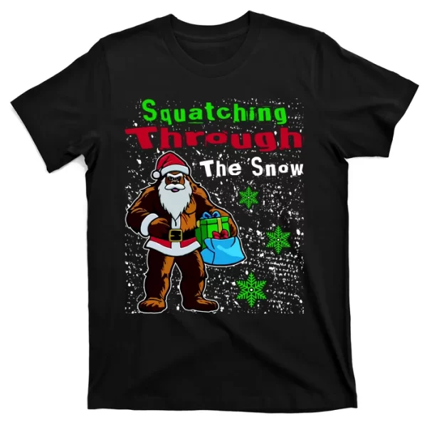 Funny Christmas Bigfoot T Shirt For Men, Christmas Shirt For Girl Jezsport.com