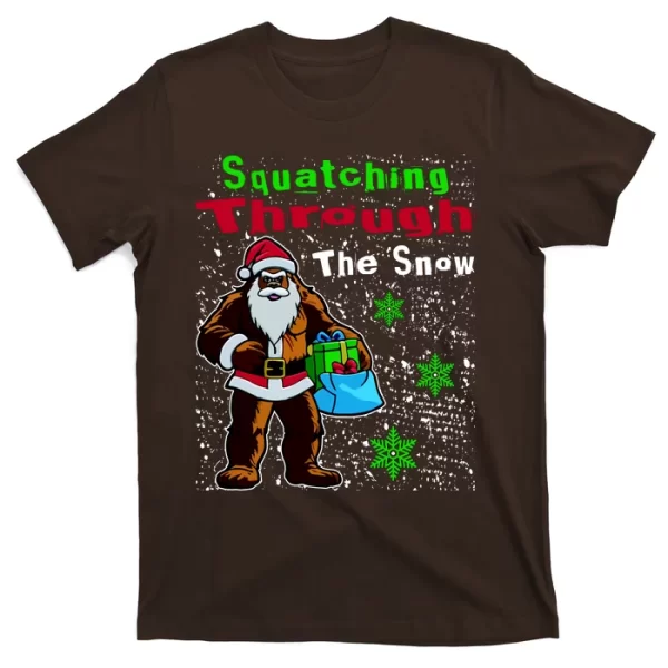 Funny Christmas Bigfoot T Shirt For Men, Christmas Shirt For Girl Jezsport.com