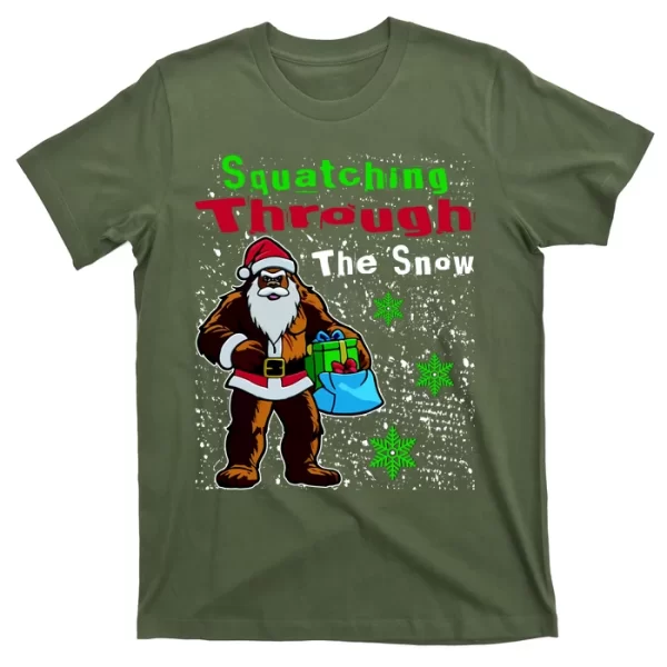 Funny Christmas Bigfoot T Shirt For Men, Christmas Shirt For Girl Jezsport.com