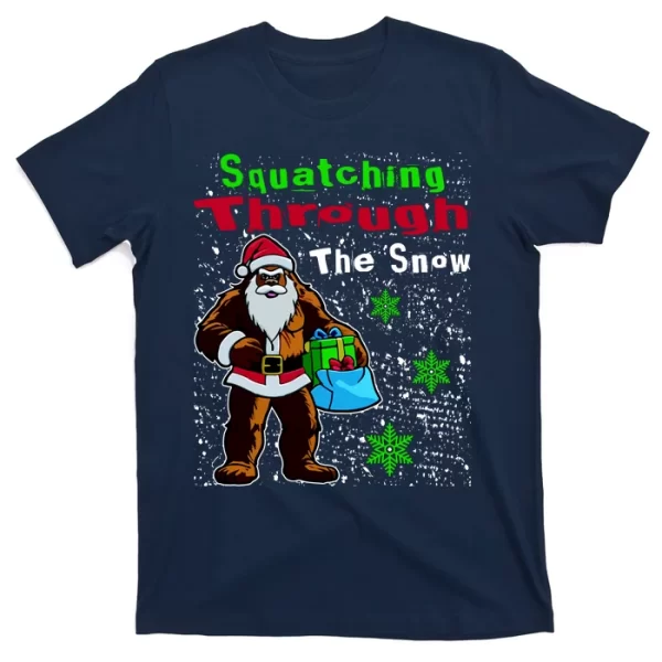 Funny Christmas Bigfoot T Shirt For Men, Christmas Shirt For Girl Jezsport.com