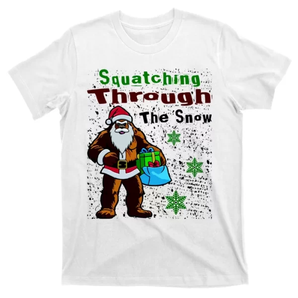 Funny Christmas Bigfoot T Shirt For Men, Christmas Shirt For Girl Jezsport.com