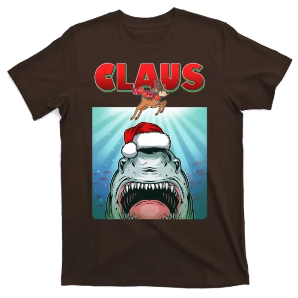 Funny Christmas Claus Shark Reindeer T ShirtFor Men, Christmas Shirt For Girl Jezsport.com