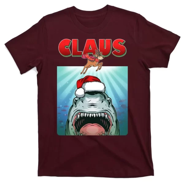 Funny Christmas Claus Shark Reindeer T ShirtFor Men, Christmas Shirt For Girl Jezsport.com