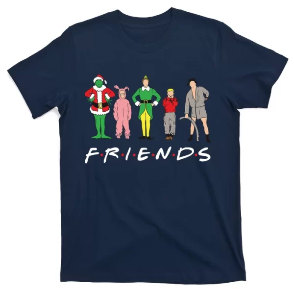 Friends Christmas Family Classic Movies Funny T Shirt For Men, Christmas Shirt For Girl Jezsport.com