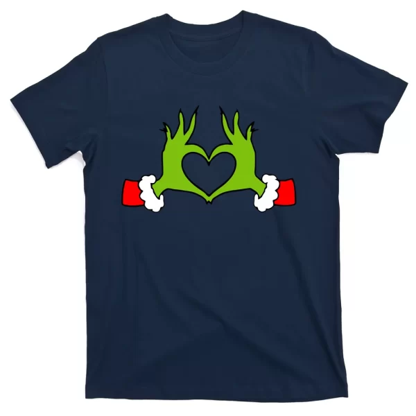 Funny Christmas Hands Making Heart Love Christmas T Shirt For Men, Christmas Shirt For Girl Jezsport.com