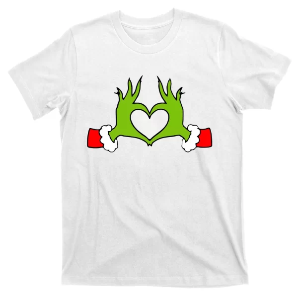 Funny Christmas Hands Making Heart Love Christmas T Shirt For Men, Christmas Shirt For Girl Jezsport.com