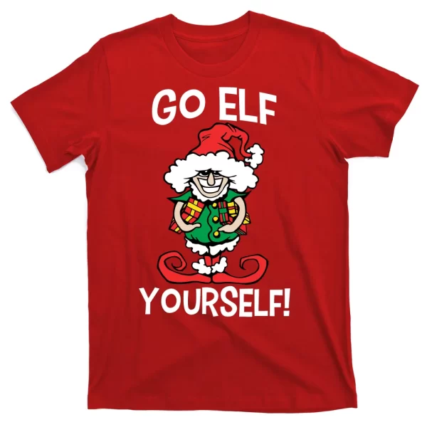 Go Elf Yourself Funny Christmas T Shirt For Men, Christmas Shirt For Girl Jezsport.com