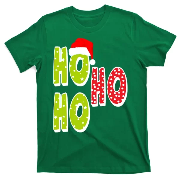 Ho Ho Ho Merry Christmas Festive T Shirt For Men, Christmas Shirt For Girl Jezsport.com