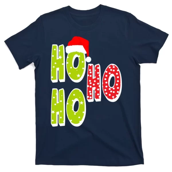 Ho Ho Ho Merry Christmas Festive T Shirt For Men, Christmas Shirt For Girl Jezsport.com