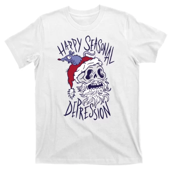 Happy Seasonal Depression Santa T ShirtFor Men, Christmas Shirt For Girl Jezsport.com