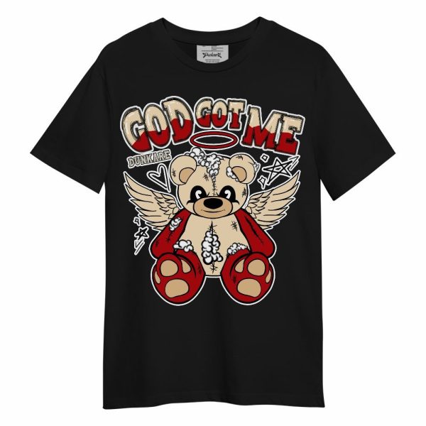 Dunk Low Strawberry Waffle Shirt - Gods Guides Me Bear Unisex Shirt Matching Jordan Shirt Jezsport.com