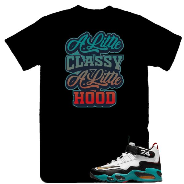 A little Classy, A little Hood Ken Griffey Max 1 Sweetest swing Sneaker Tee, Blue and Black Retro 1 Shirt Jezsport.com