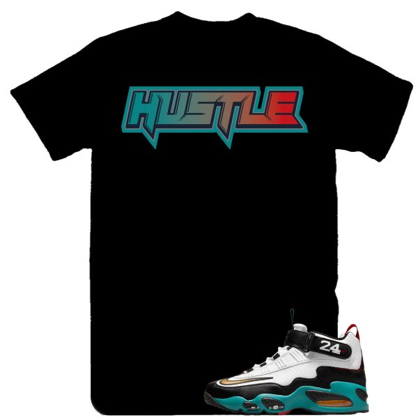 Hustle Ken Griffey Max 1 Sweetest swing Sneaker Tee, Blue and Black Retro 1 Shirt Jezsport.com