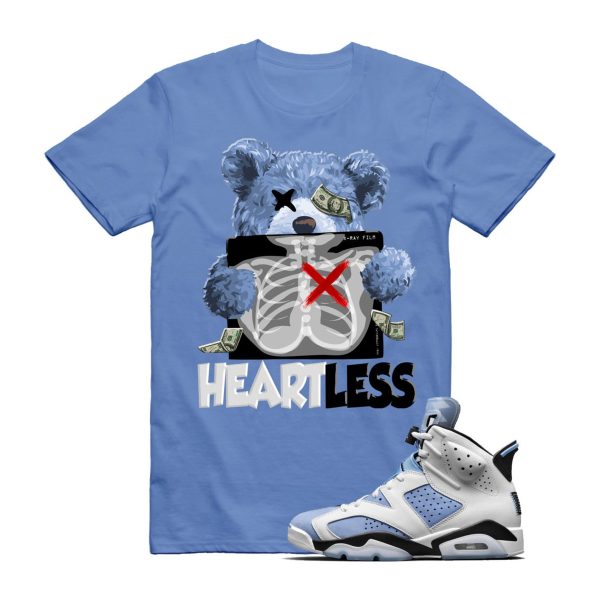 HEART T Shirt to match UNC University Blue 6 Jezsport.com