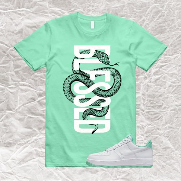 SNAKEB T Shirt to match Air Force 1 Low Mint Foam Green Jezsport.com