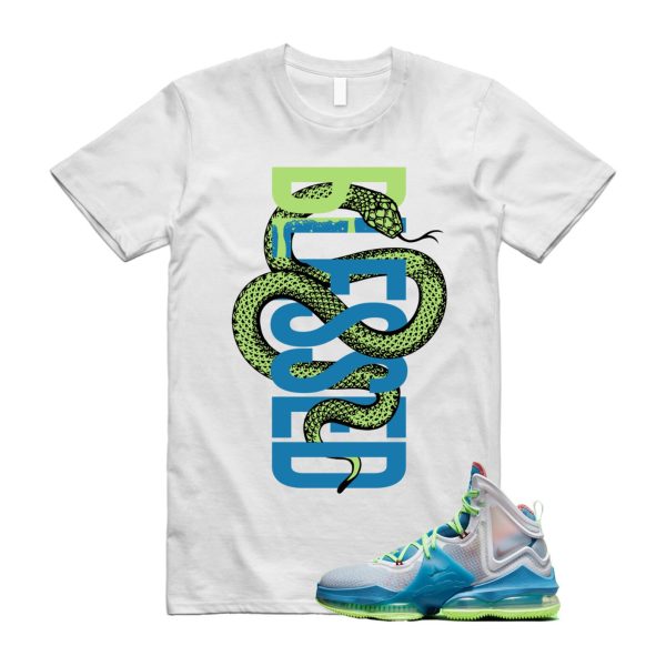 SNAKEBLS T Shirt to match Lebron 19 Dutch Blue Pomegranate Lime Glow Green Neon Jezsport.com