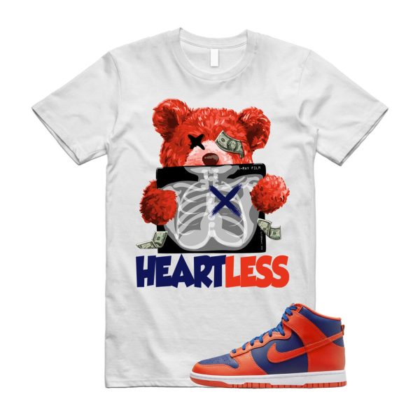 HEART T Shirt to match Dunk High Navy Orange Deep Royal Blue Knicks Jezsport.com