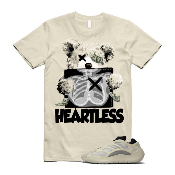 HEART T Shirt to match 700 V3 Azael Butter Cream Light Natural Cloud Bone Supermoon Jezsport.com