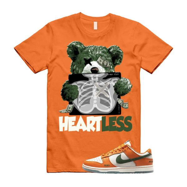 HEART T Shirt to match N Dunk Low Florida A&M Orange Horizon Fortress Green-Sail Forest FAMU Jezsport.com