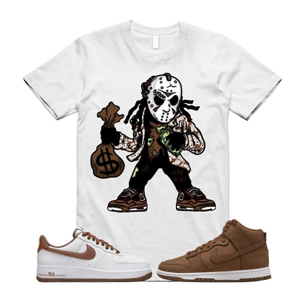 JAS T Shirt to match N Dunk High Premium Pecan Brown PRM Vintage Pecan Sail Air Force 1 Jezsport.com