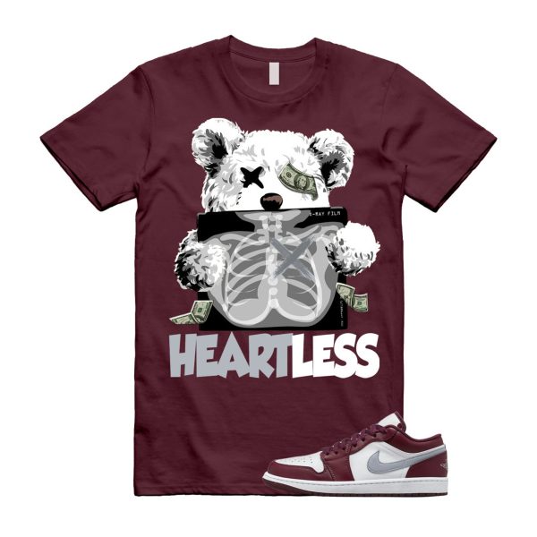 Bordeaux 1 Maroon Cherrywood Low Red White Cement Grey Wine T Shirt Match HEART Jezsport.com