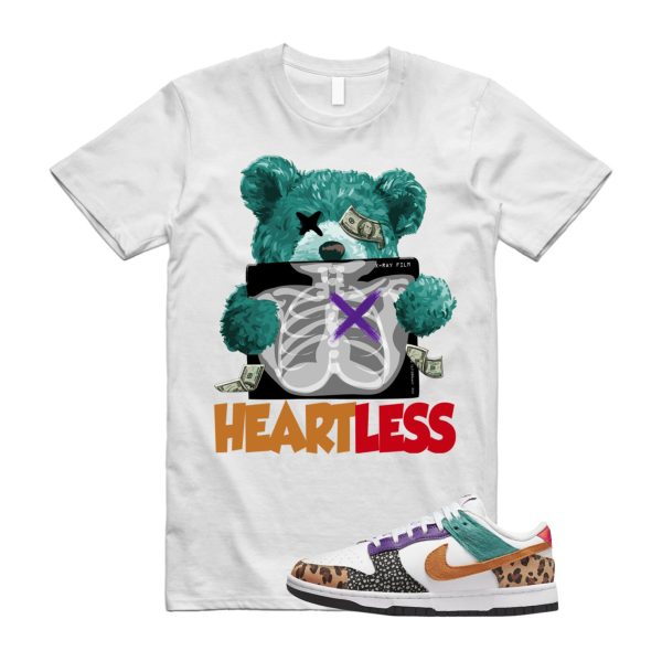 HEART T Shirt to match N Dunk Low WMNS Patchwork Multicolor Safari Cheetah Leopard Jezsport.com