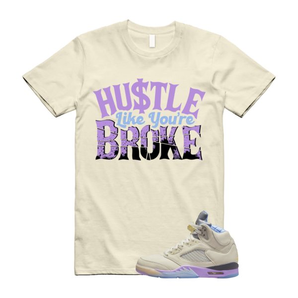 BROKE T Shirt to match J 5 Retro DJ Khaled Sail Washed Yellow Violet Star Shark Jezsport.com